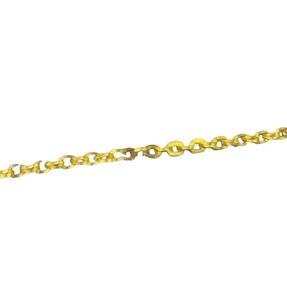 Vintage Gold tone Heart Necklace With Praying Hands Cream Enamel Pendant - Picture 2 of 6